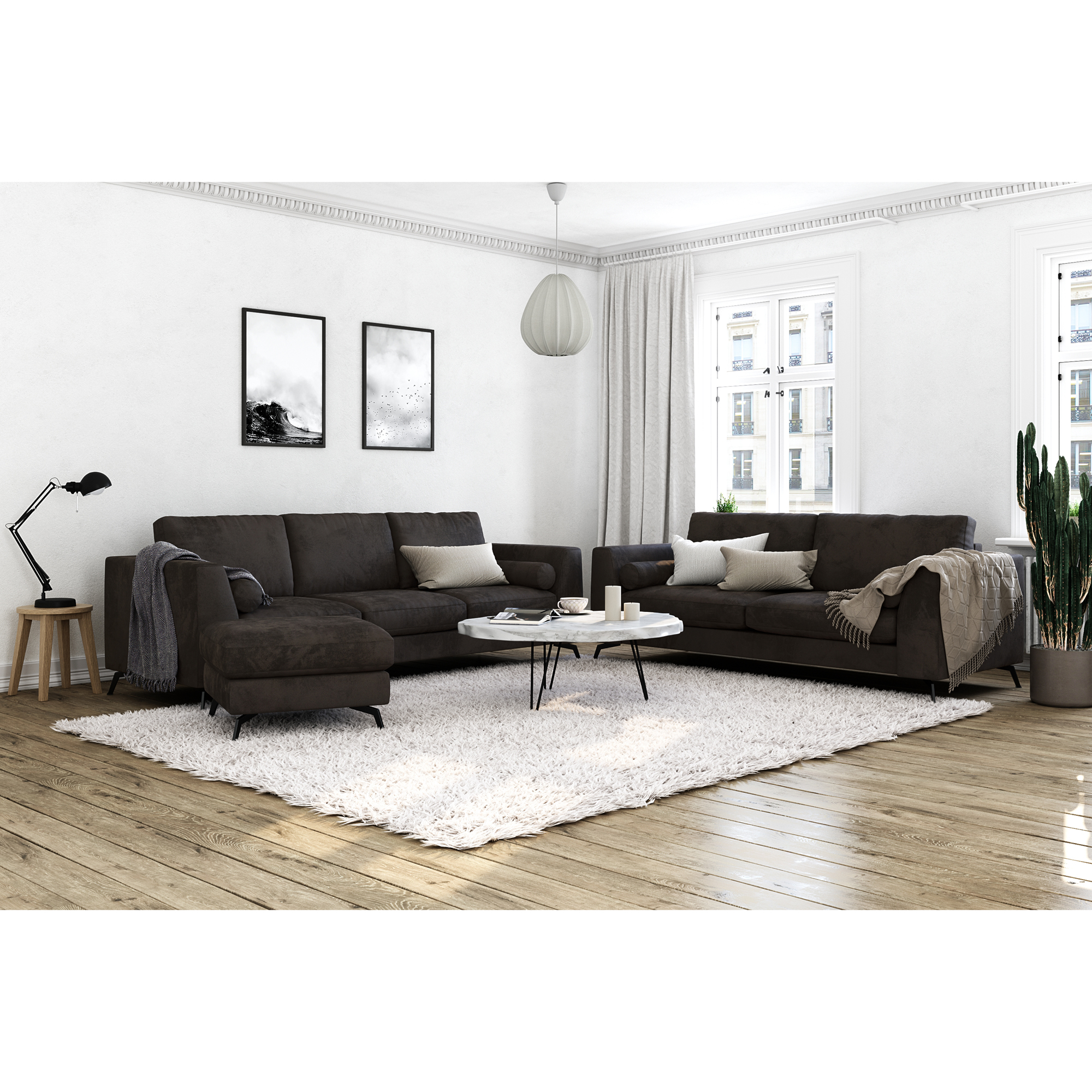 3-sitssoffa Scandinavian Choice Ocean Lyx 222 cm inkl Sittkuddar