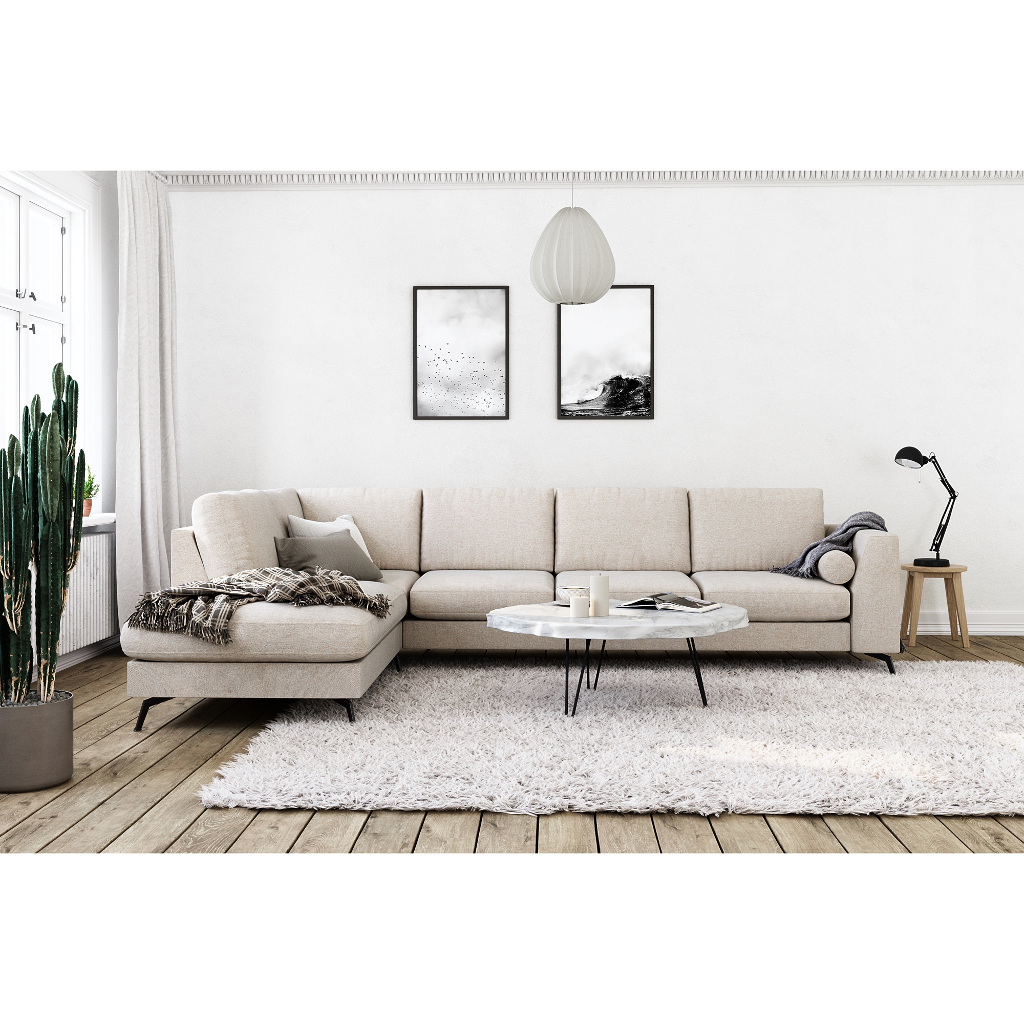 4-sitssoffa Scandinavian Choice Ocean Lyx L-formad Schäslong 325 cm