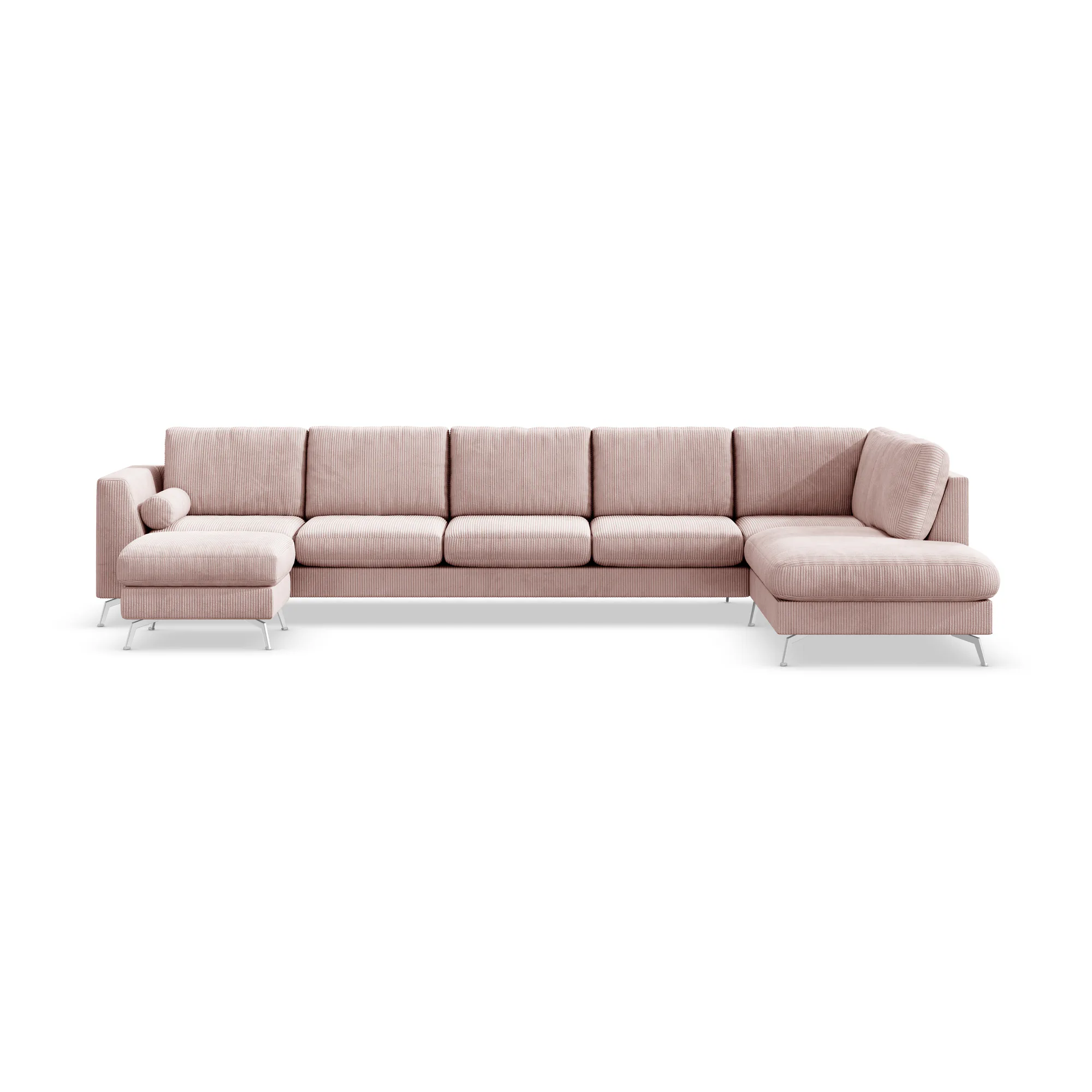 6-sitssoffa Scandinavian Choice Ocean Lyx U-formad med Schäslong 395 cm inkl Fotpall