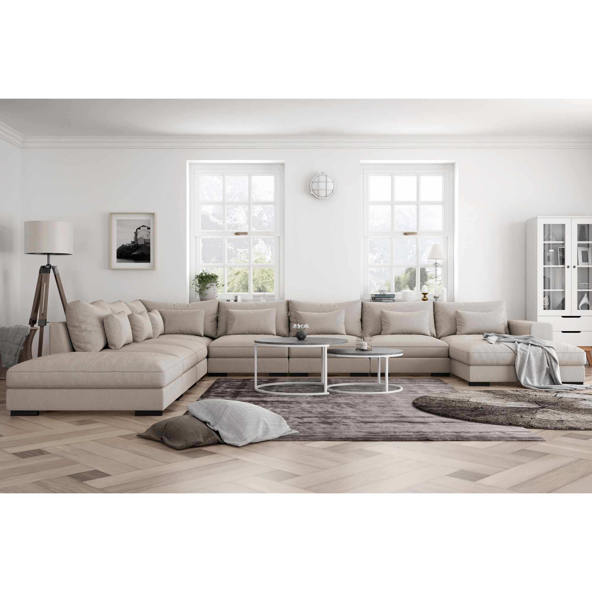 7-sitssoffa Scandinavian Choice Dubai U-formad Modulsoffa med Schäslong och Divan 527 cm
