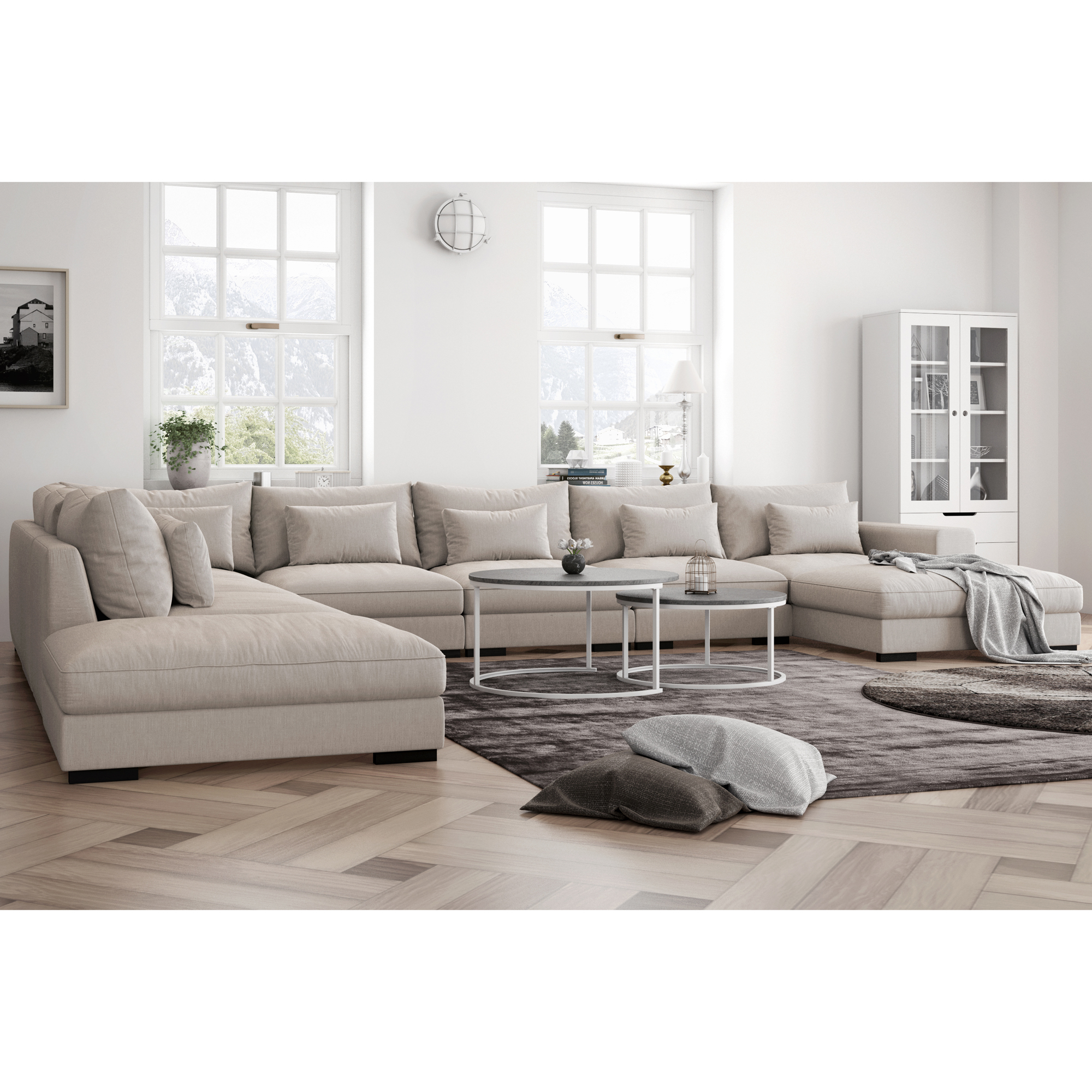 7-sitssoffa Scandinavian Choice Dubai U-formad Modulsoffa med Schäslong och Divan 527 cm