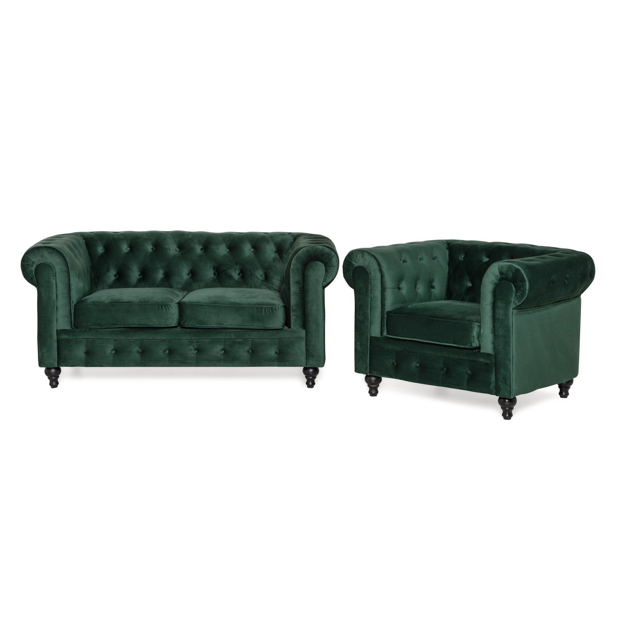 Soffgrupp Manor House Chesterfield Lyx 2-sits med Fåtölj