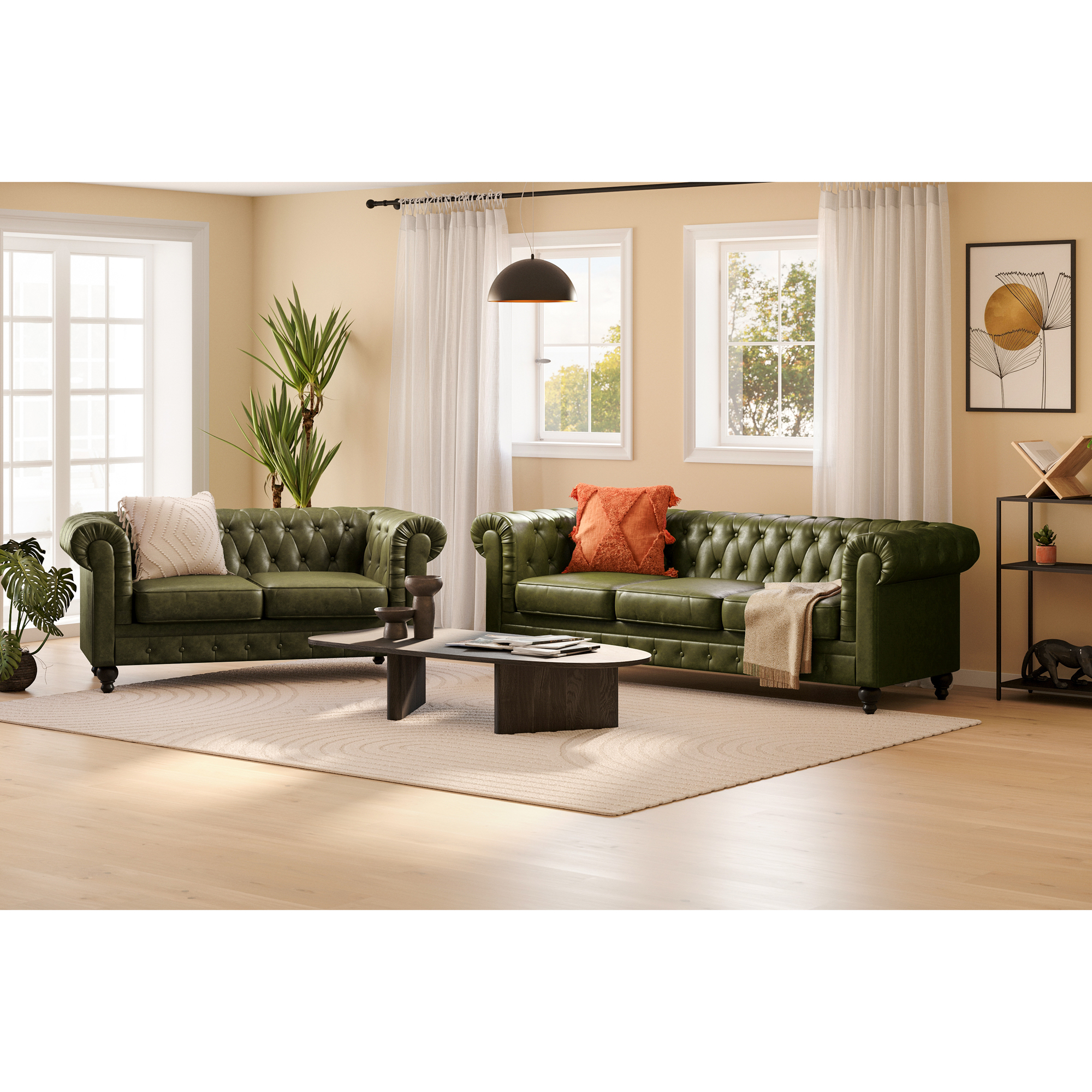 Soffgrupp Manor House Chesterfield Lyx 3-sits och 2-sits