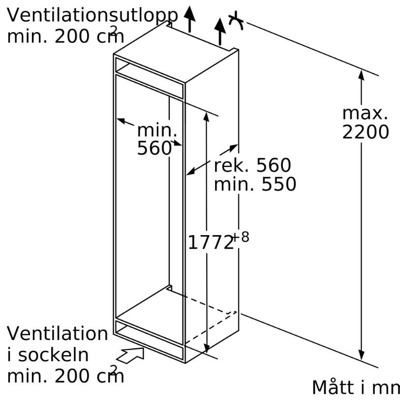 Kyl & fryspaket Siemens - KI81RVFE0 - GI81NVEE0 - Passar IKEA Metod