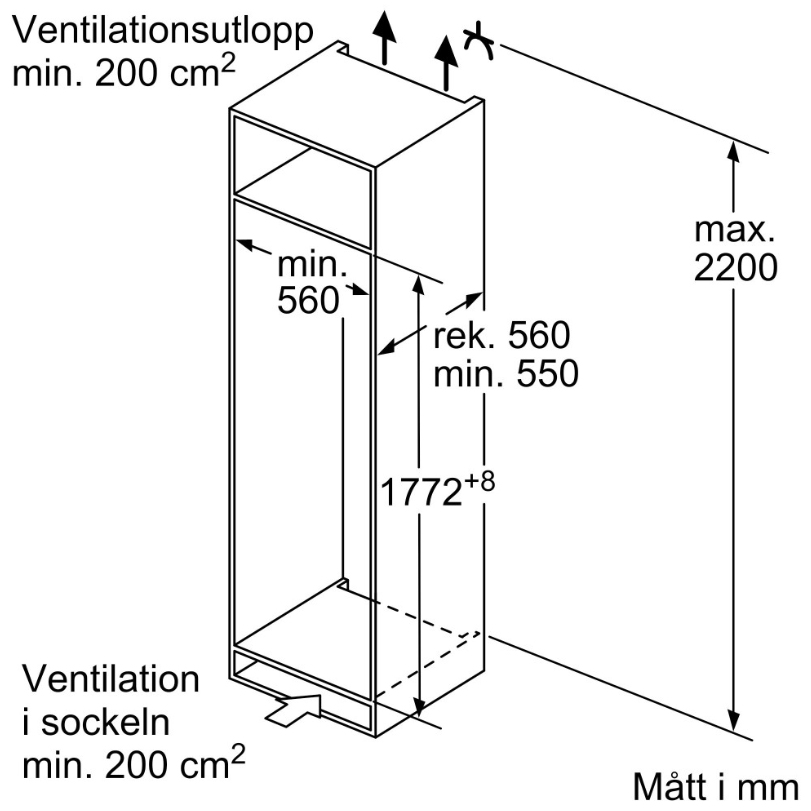 Kyl & fryspaket Siemens - KI81RVFE0 - GI81NVEE0 - Passar IKEA Metod