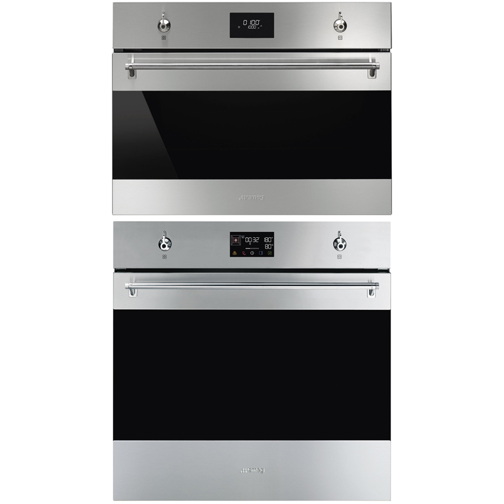 Ugn- och Mikropaket Smeg SO6302S3PX + SO4301M1X Ånga och Matlagningstermometer