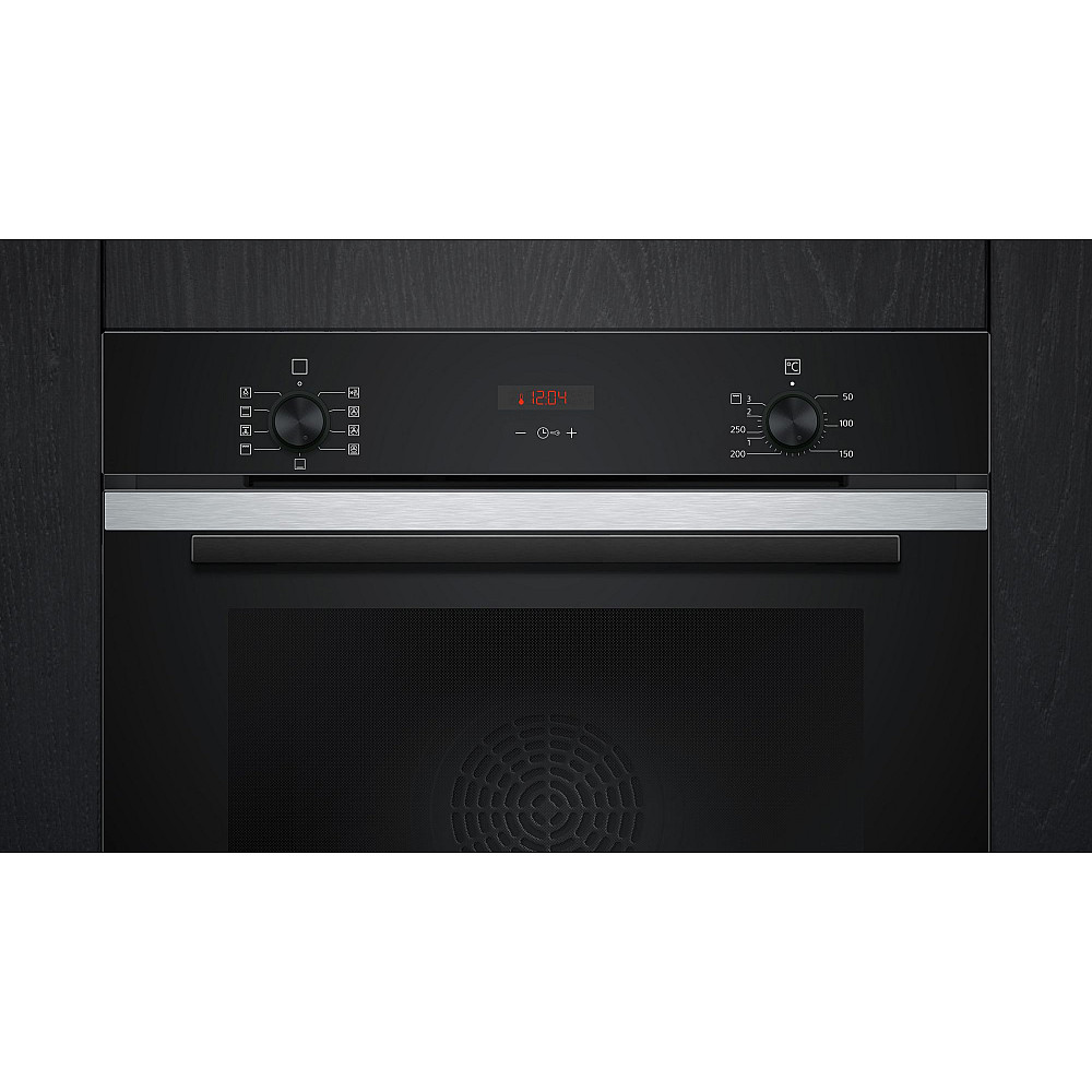 Ugn- och Mikropaket Siemens iQ300 HB234ABS3F + BF523LMB1 Rostfri med 3D hotAir Plus och ecoClean