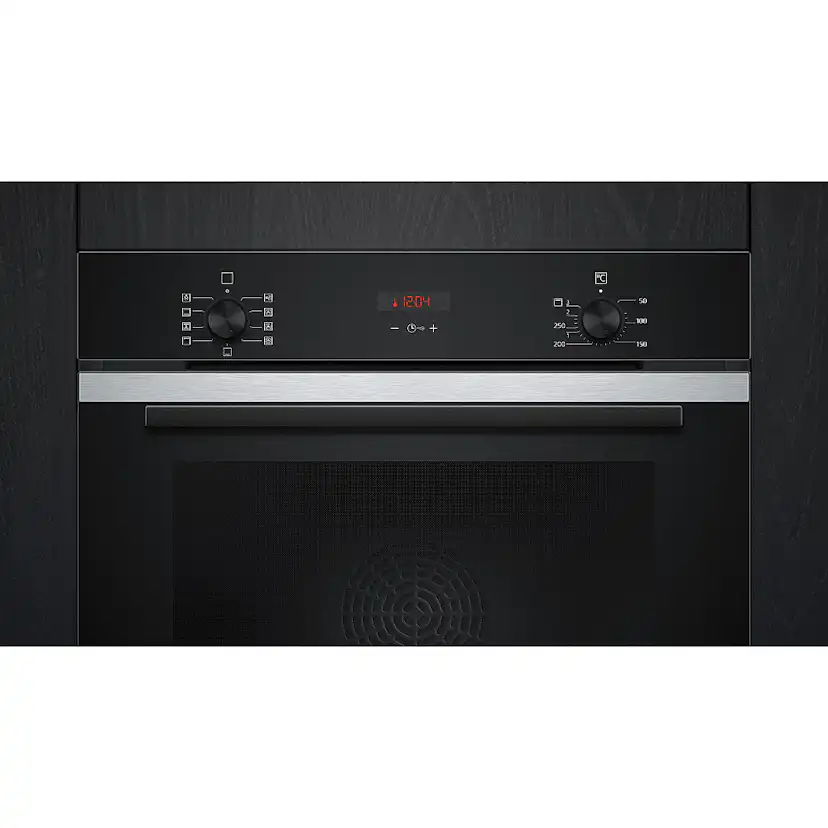 Ugn- och Mikropaket Siemens iQ300 HB234ABS3F + BF523LMB1 Rostfri med 3D hotAir Plus och ecoClean