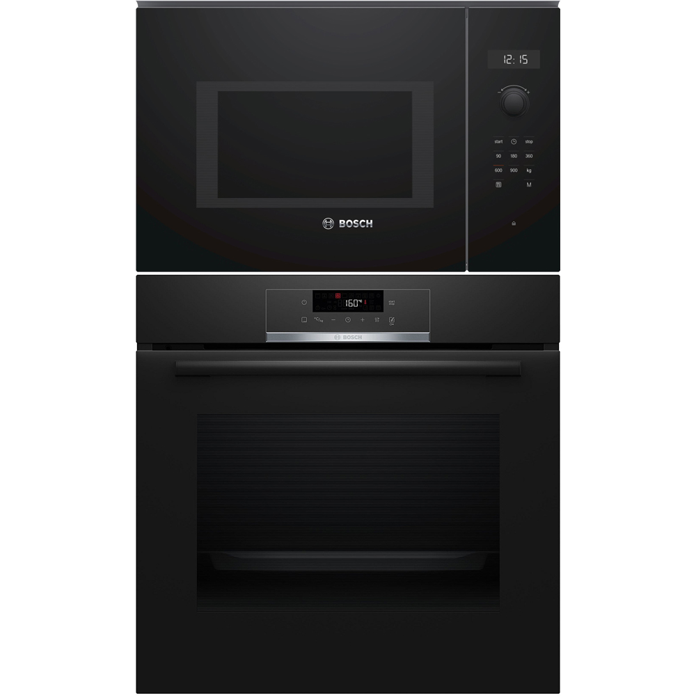 Ugn- och Mikropaket Bosch HBA571BB3 + BFL554MB0 För Högskåp