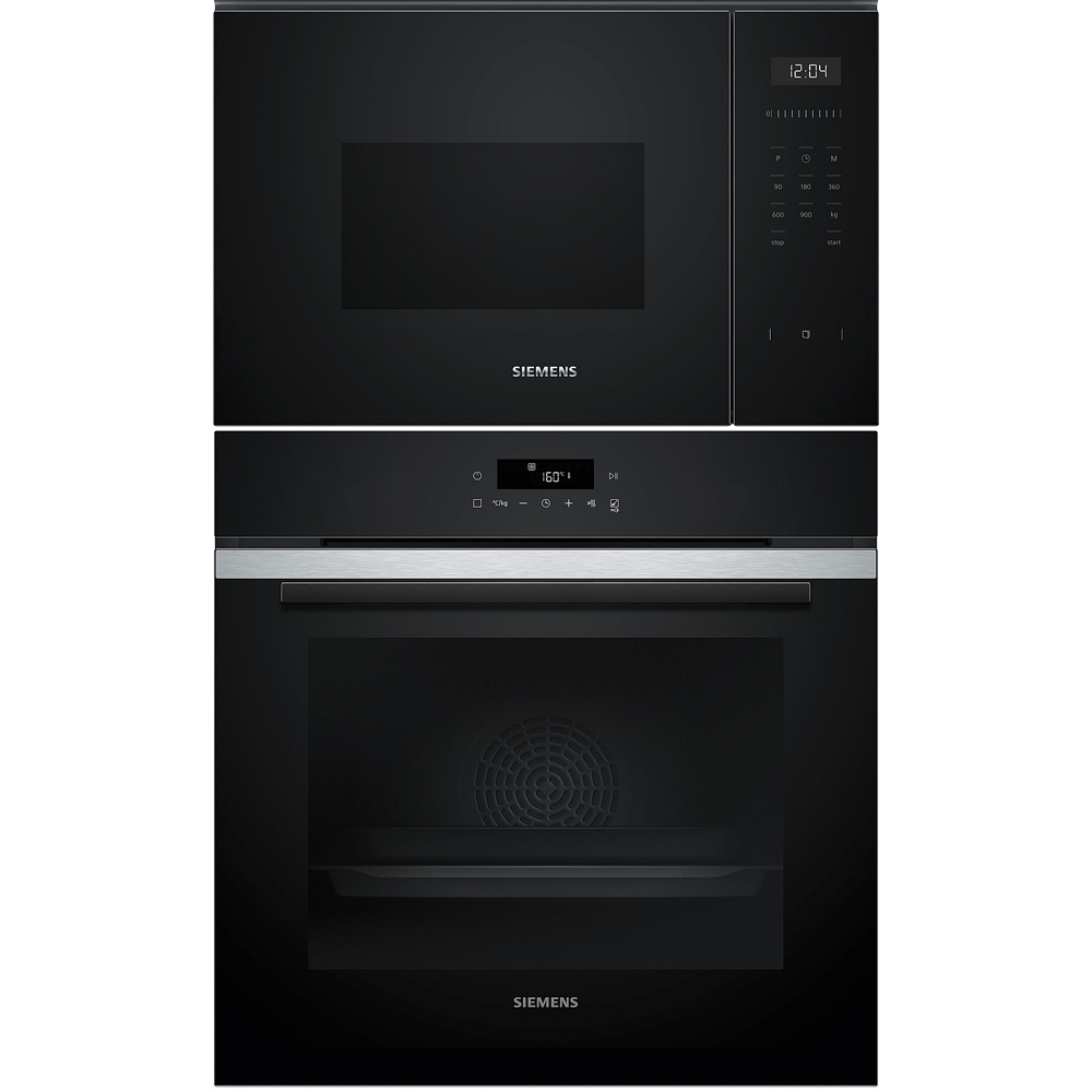 Ugn- och Mikropaket Siemens HB271ABS3 + BF525LMB1 Rostfri med Pyrolytisk Rengöring
