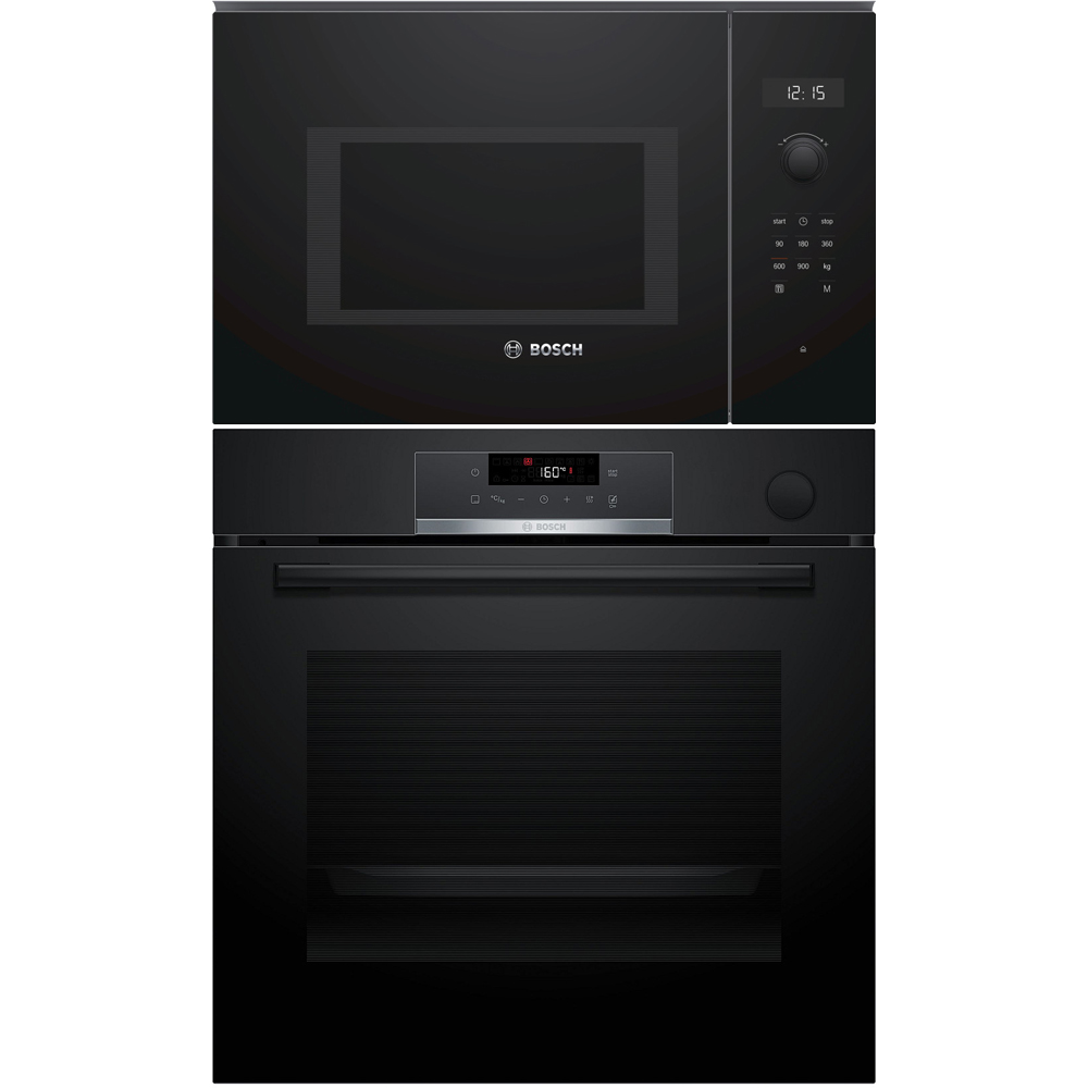 Ugn- och Mikropaket Bosch HRG532BB3 + BFL554MB0 För Högskåp