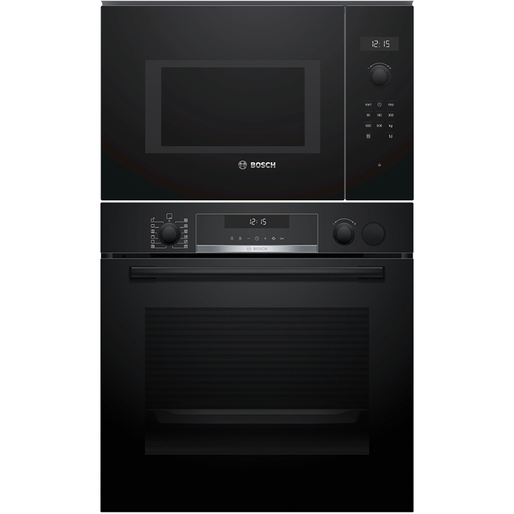Ugn- och Mikropaket Bosch HRG578BB7 + BFL554MB0 För Högskåp