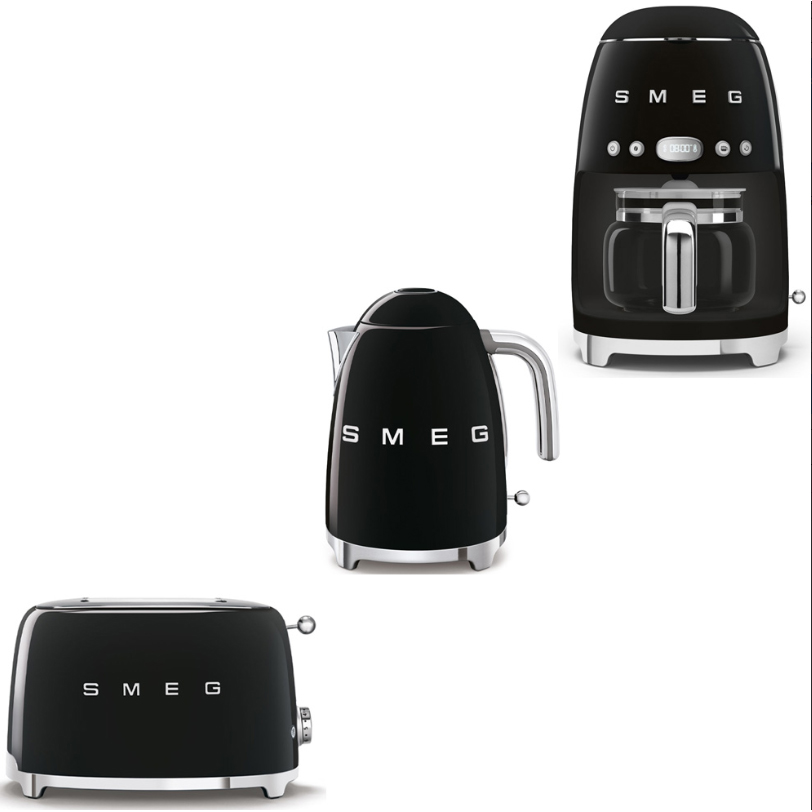 Frukostpaket Smeg Lilla Brödrost, Vattenkokare & Kaffebryggare