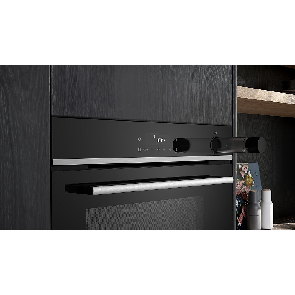 Ugn och Mikro Siemens iQ300 HR532GBS3 + iQ500 BF555LMB1 Med Ångfunktion och Air Fry