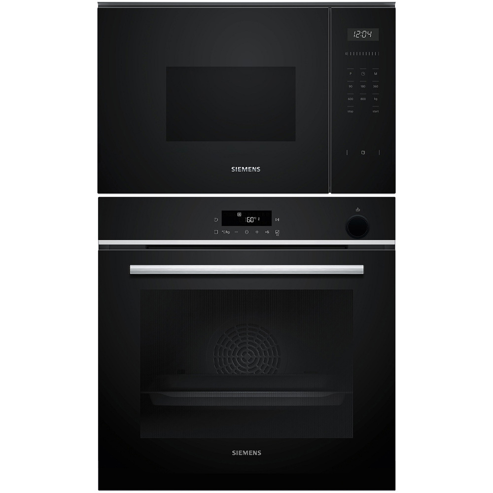 Ugn och Mikro Siemens iQ300 HR532GBS3 + iQ500 BF525LMB1 Svart