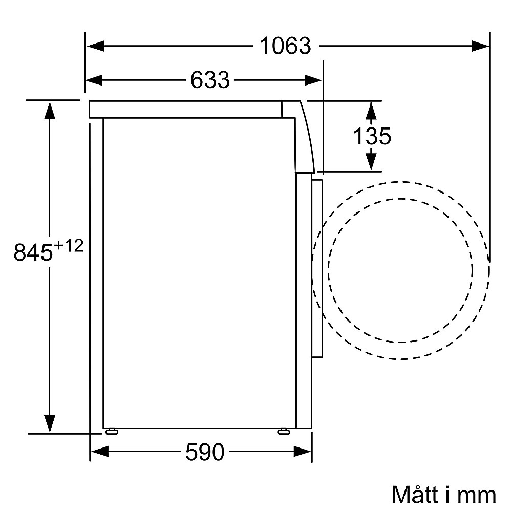 Tvättmaskin och Torktumlare BOSCH WAN2821SSN + WTH85V0SSN Serie 4 Vit