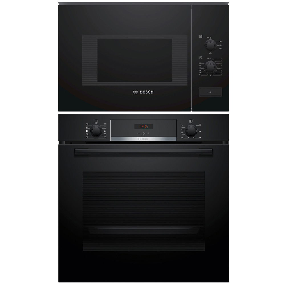 Ugn och Mikro BOSCH HQA534BB3 + BFL520MB0 Svart