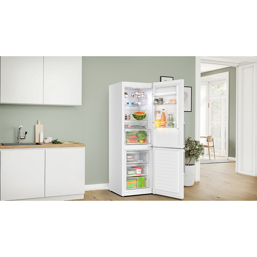 Kombiskåp Kyl/frys BOSCH 2 st KGN367WCT Serie 4 Vit 186cm Energiklass C
