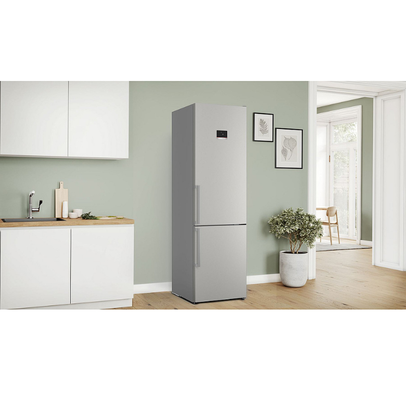 Kombiskåp Kyl/frys BOSCH 2 st KGN397ICT Serie 4 203cm Energiklass C Rostfritt Stål