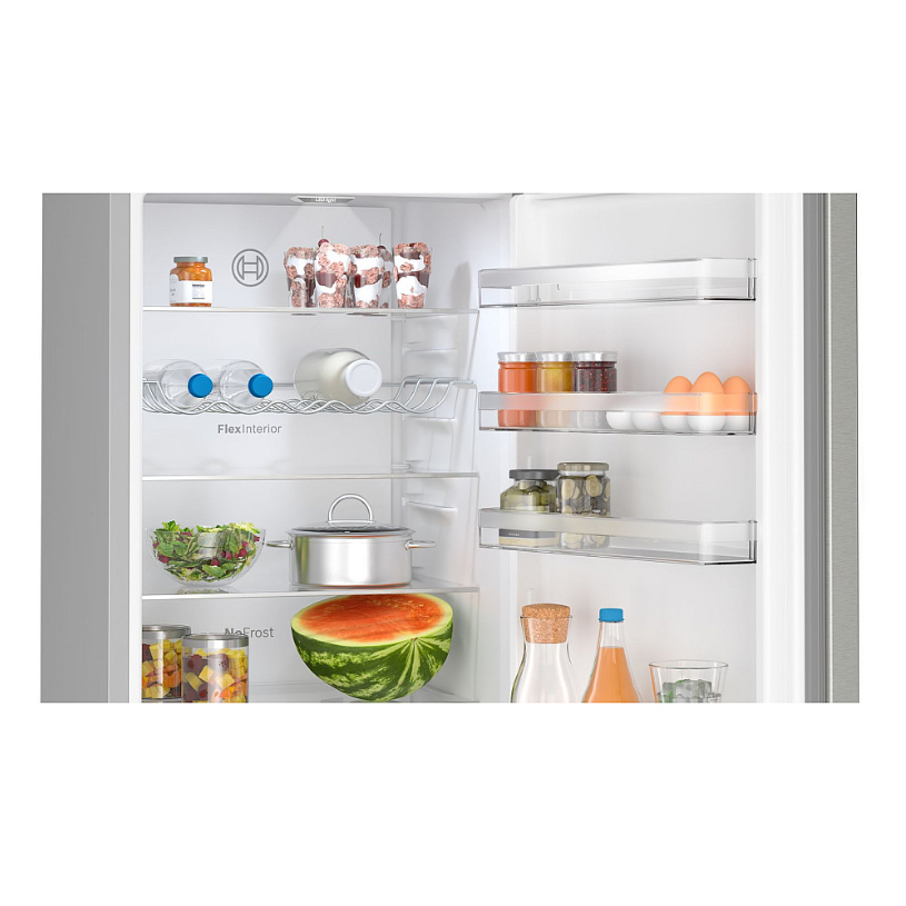 Kombiskåp Kyl/frys BOSCH 2 st KGN397ICT Serie 4 203cm Energiklass C Rostfritt Stål