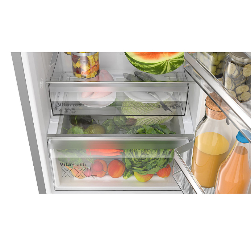 Kombiskåp Kyl/frys BOSCH 2 st KGN397ICT Serie 4 203cm Energiklass C Rostfritt Stål