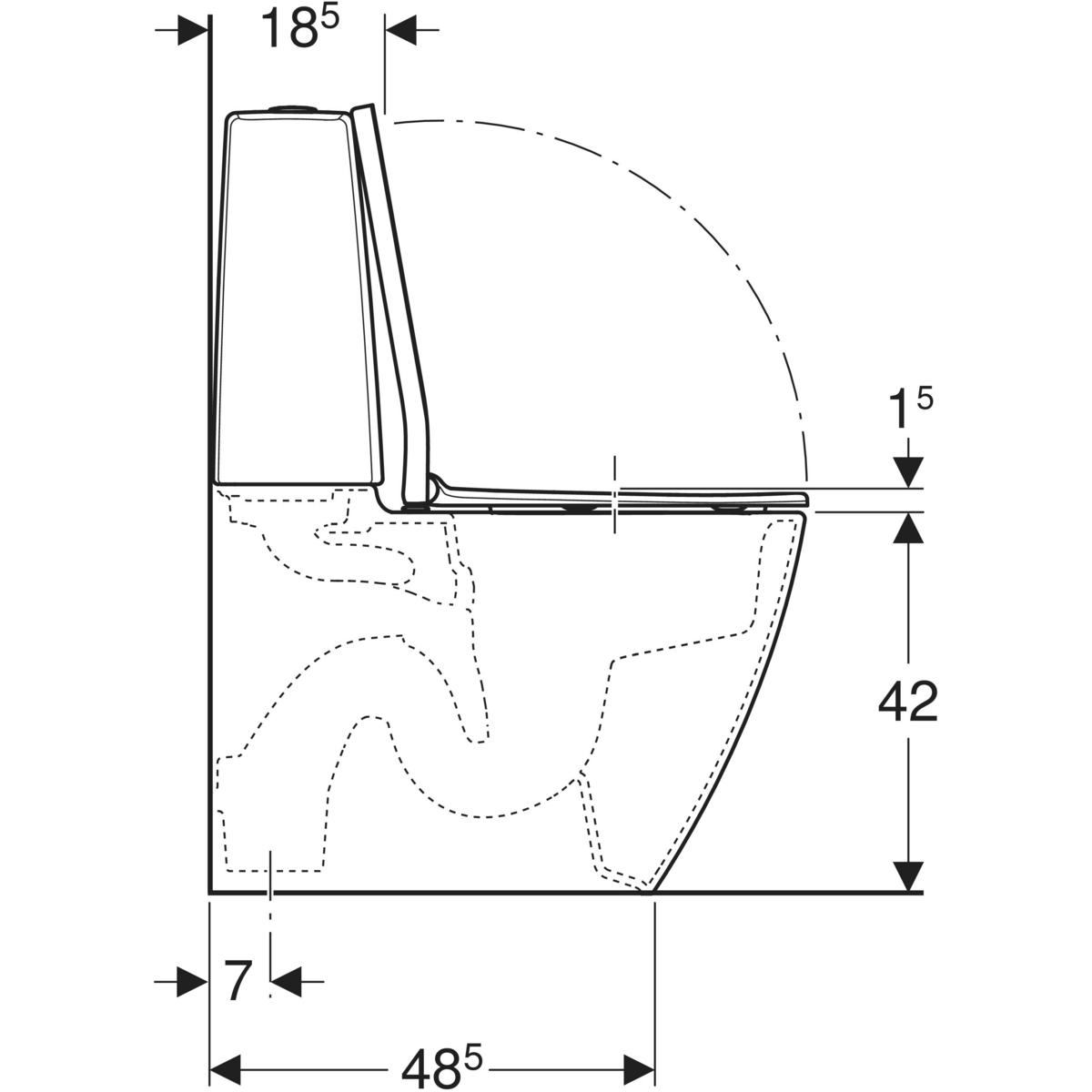 Toalettstol Ifö Spira Art 6250 Turboflush med WC-Lim