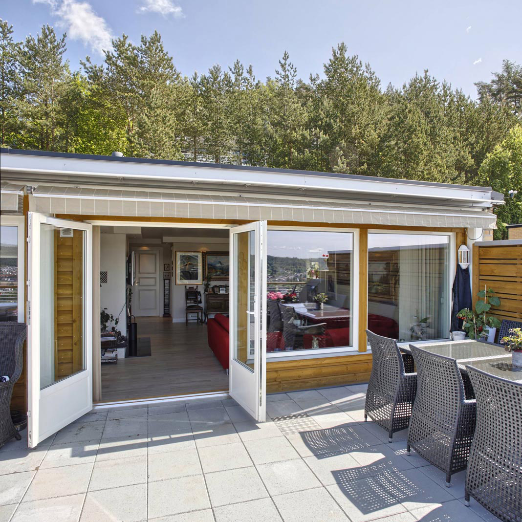 Parfönsterdörr NorDan Svanenmärkt NTech Trä