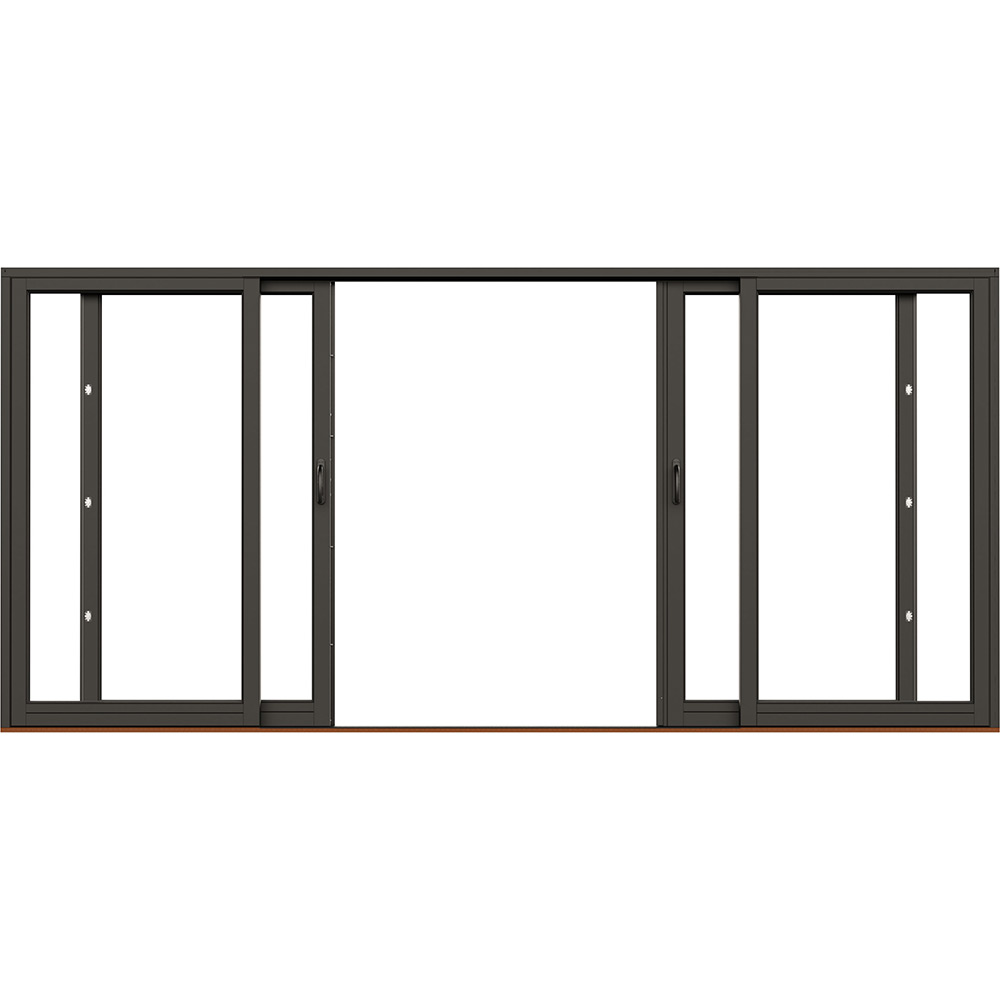 Parskjutdörr NorDan Svanenmärkt NTech Aluminium 4-Delad BlackLine Svart