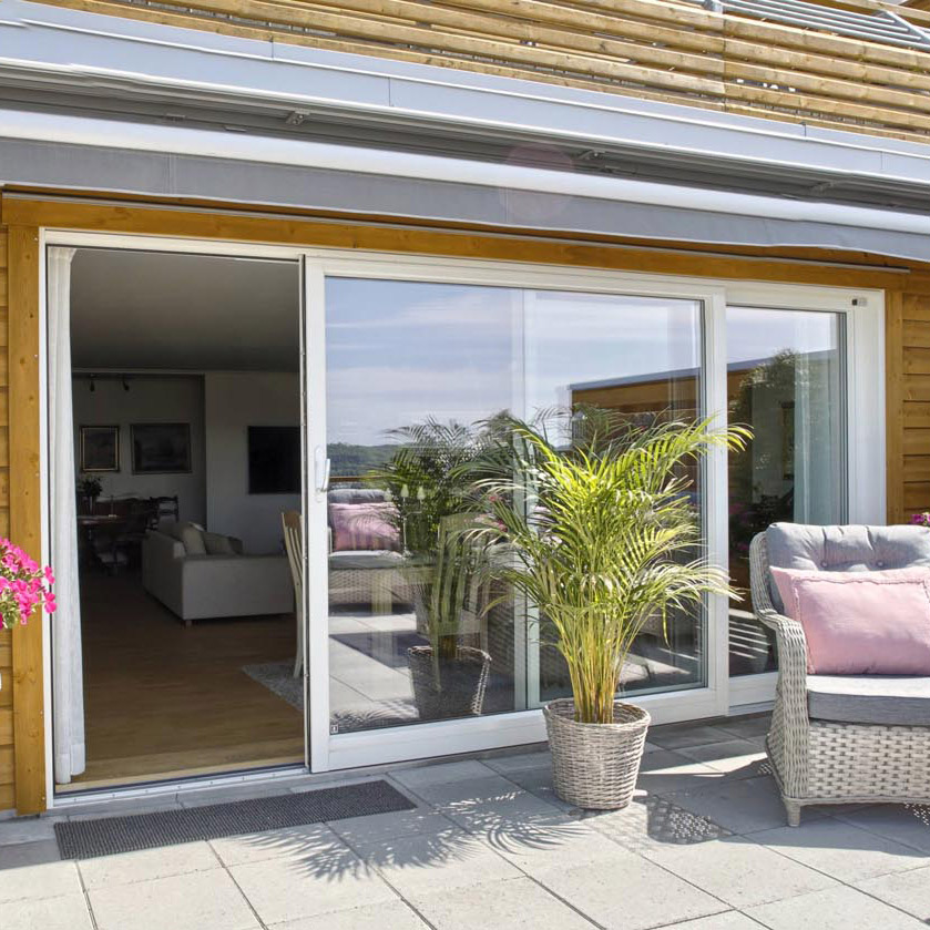 Skjutdörr NorDan Svanenmärkt NTech Aluminium 2-Delad