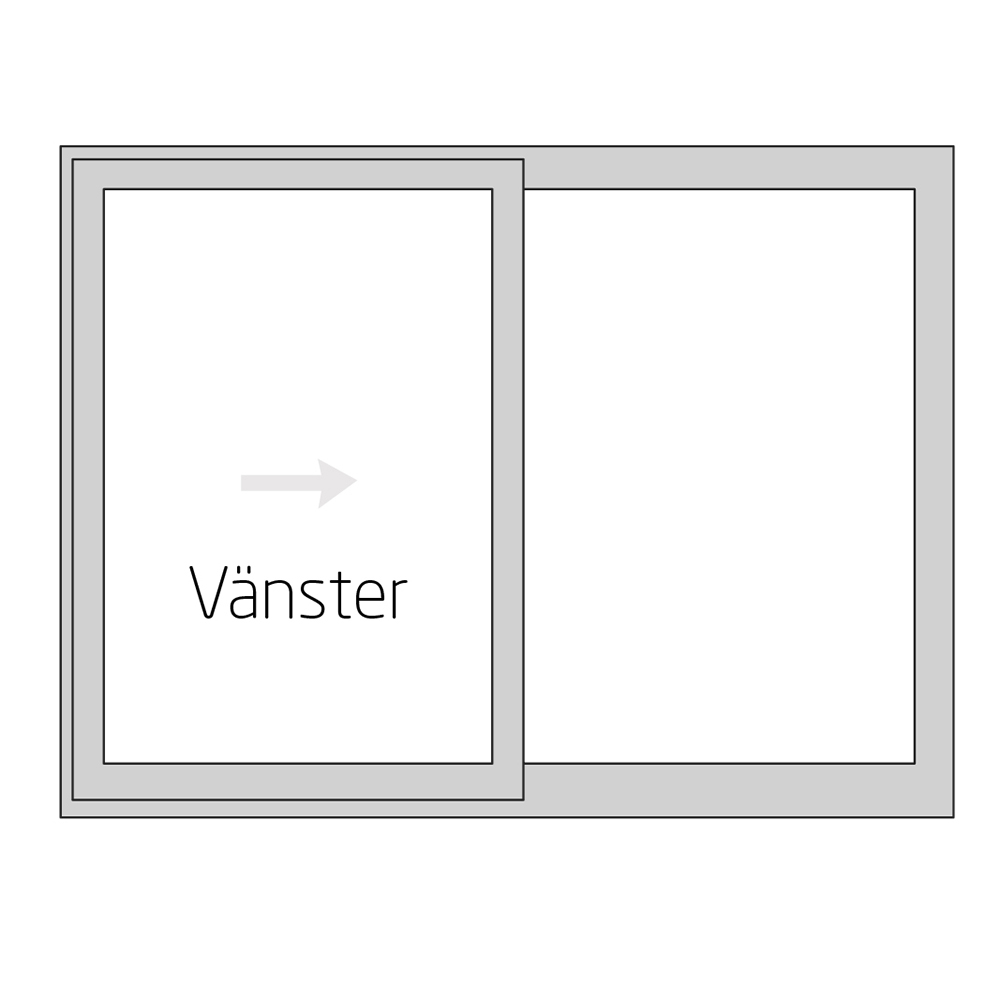 Skjutdörr NorDan Svanenmärkt NTech Aluminium 2-Delad