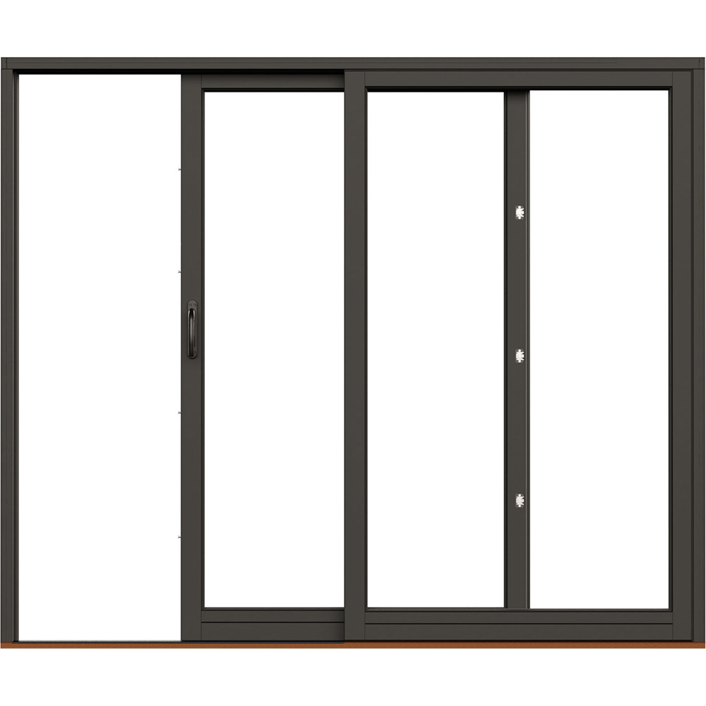 Skjutdörr NorDan Svanenmärkt NTech Aluminium 2-Delad BlackLine Svart