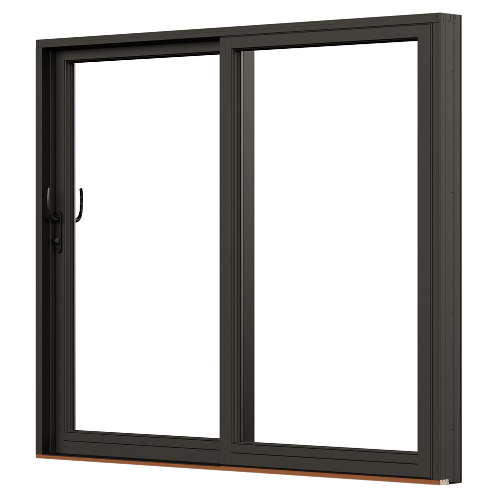 Skjutdörr NorDan Svanenmärkt NTech Aluminium 2-Delad BlackLine Svart