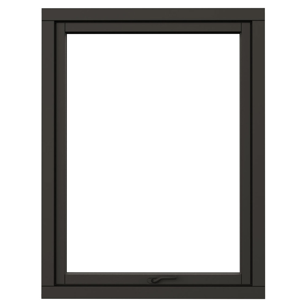 Vridfönster NorDan Svanenmärkt NTech 3-Glas Aluminium BlackLine Svart