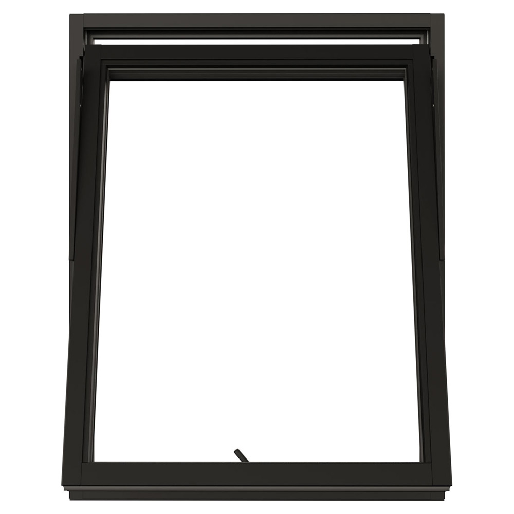 Vridfönster NorDan Svanenmärkt NTech 3-Glas Aluminium BlackLine Svart