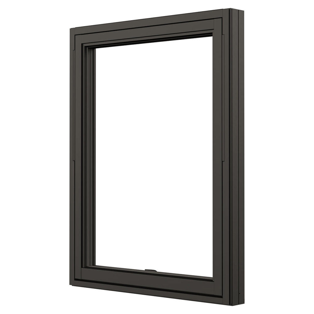 Vridfönster NorDan Svanenmärkt NTech 3-Glas Aluminium BlackLine Svart