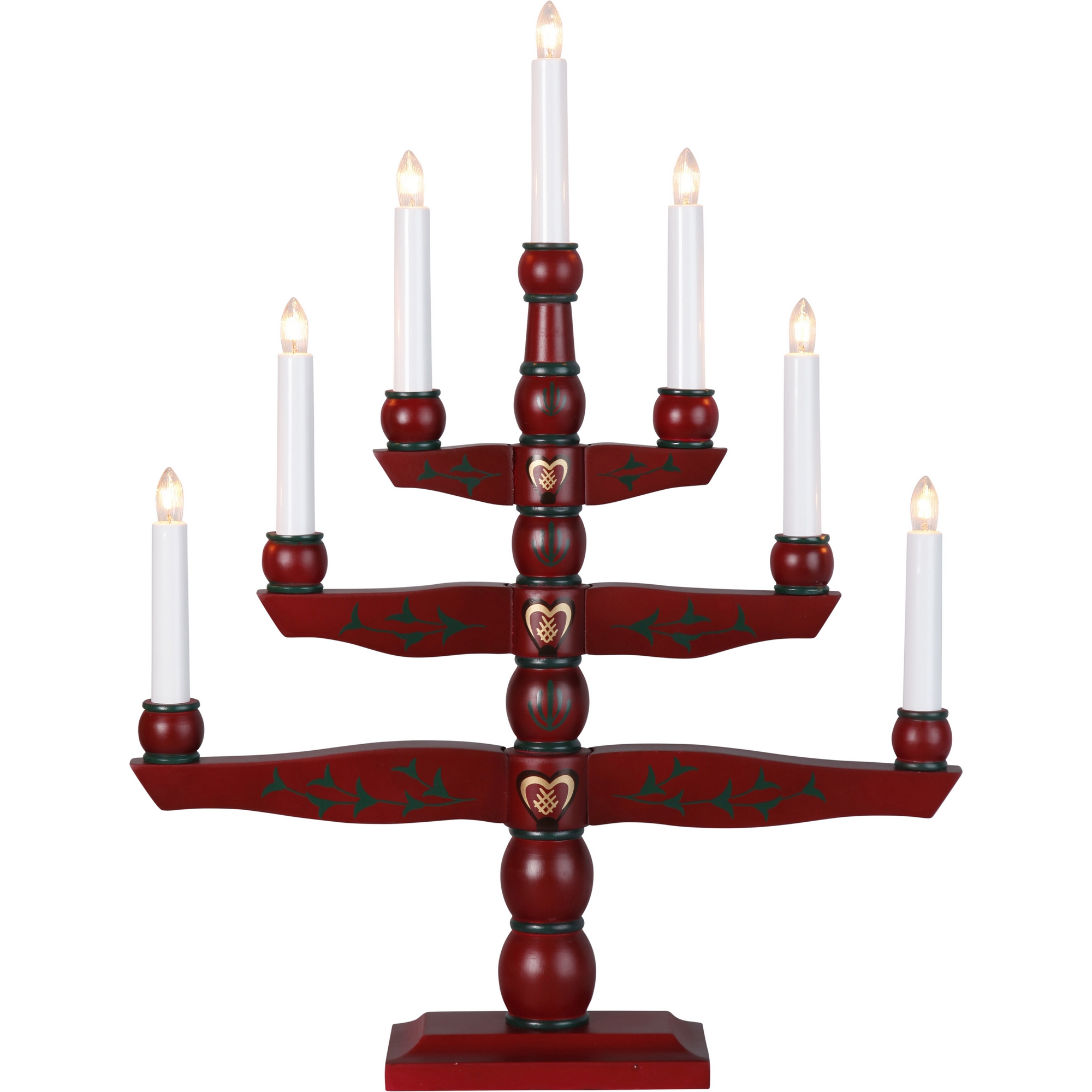 Adventsljusstake Star Trading Tradition Röd