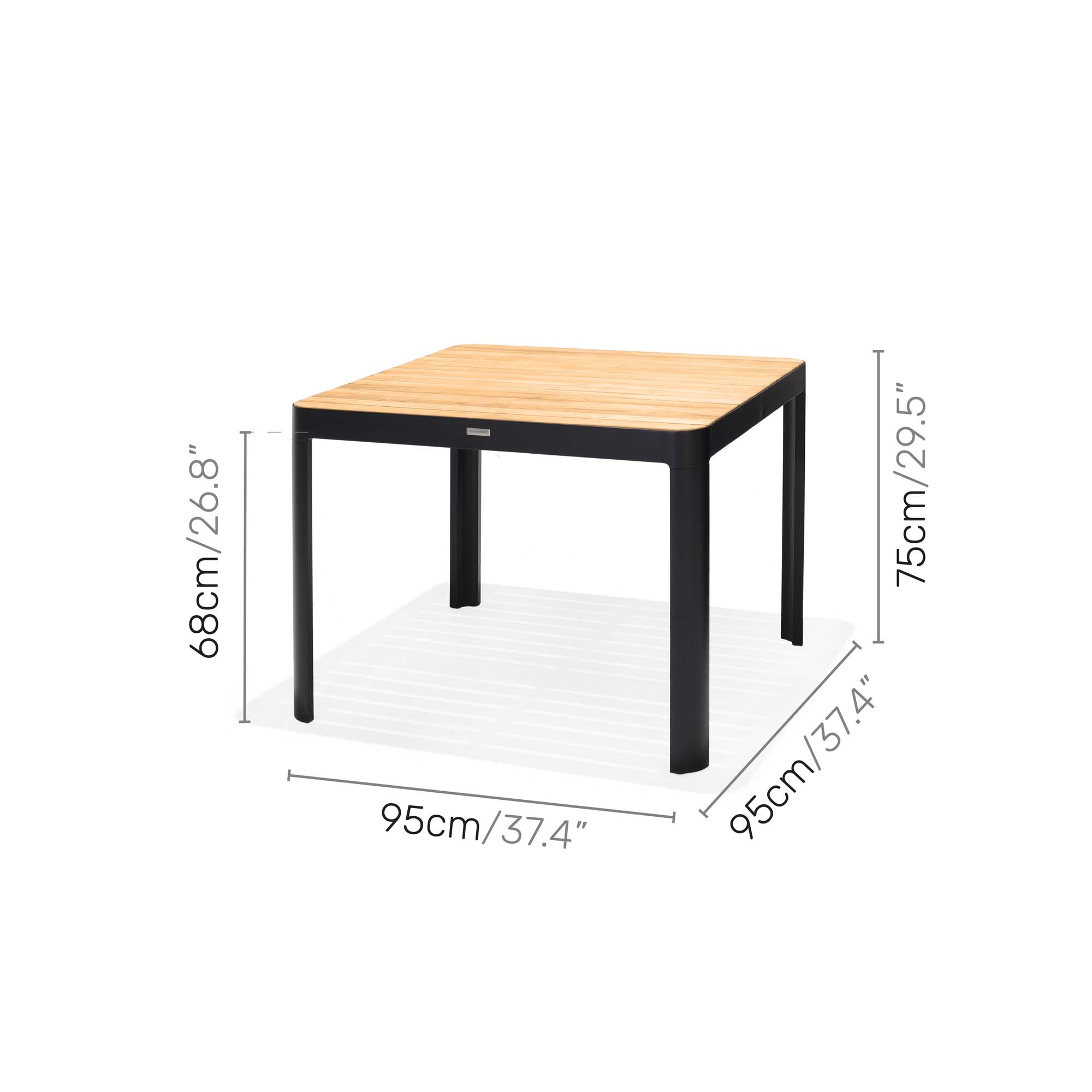 Matgrupp Utomhus LifestyleGarden Portals 95 cm 4 Carver-stolar