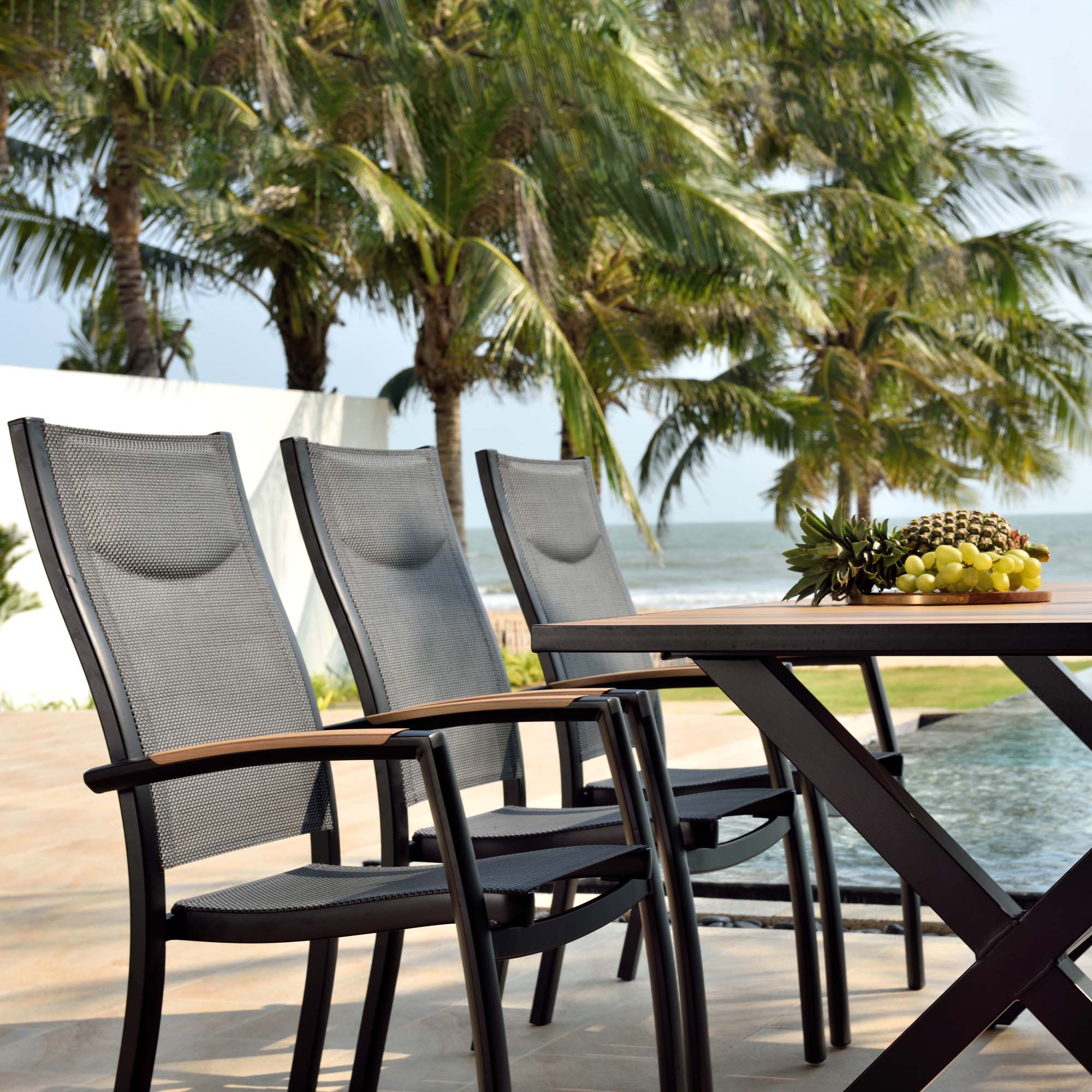 Karmstol för utomhusbruk LifestyleGarden Solana carver 4-pack