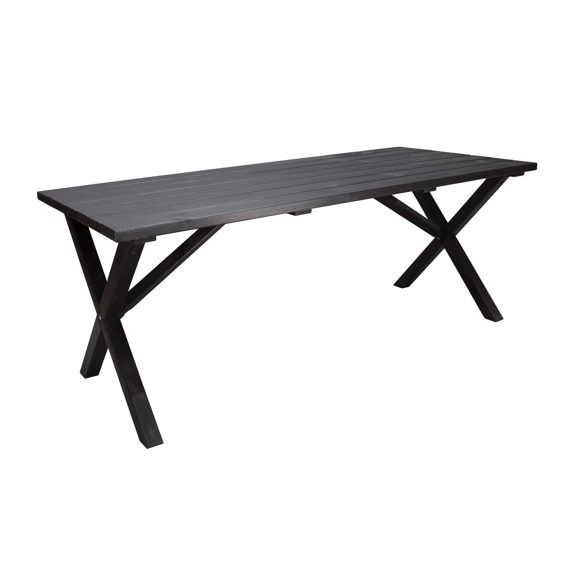 Matgrupp Utomhus Baltic Garden 190 cm bord och 6 Levanto grå stolar