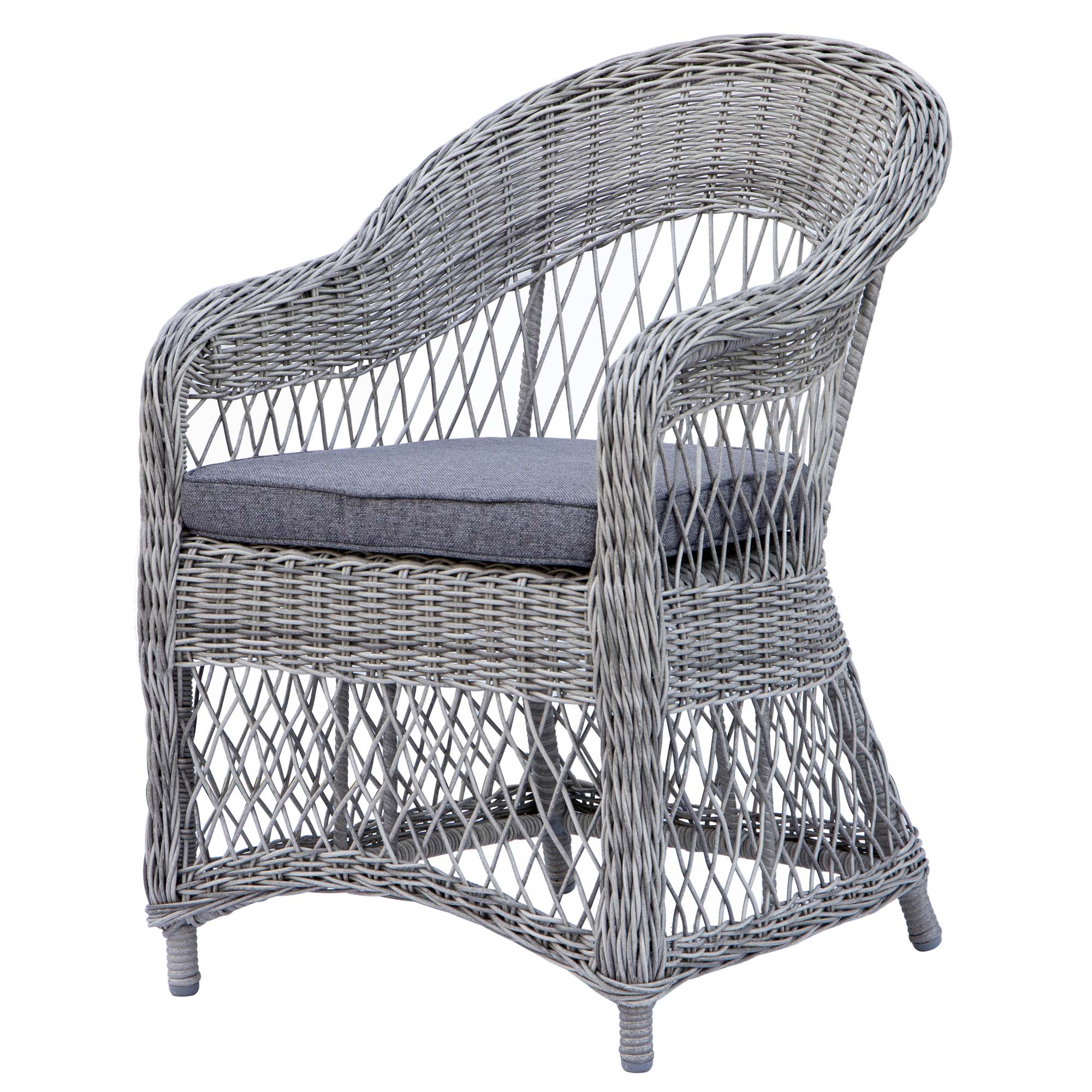 Matgrupp Utomhus Baltic Garden 220 cm bord och 6 Merida grå stolar