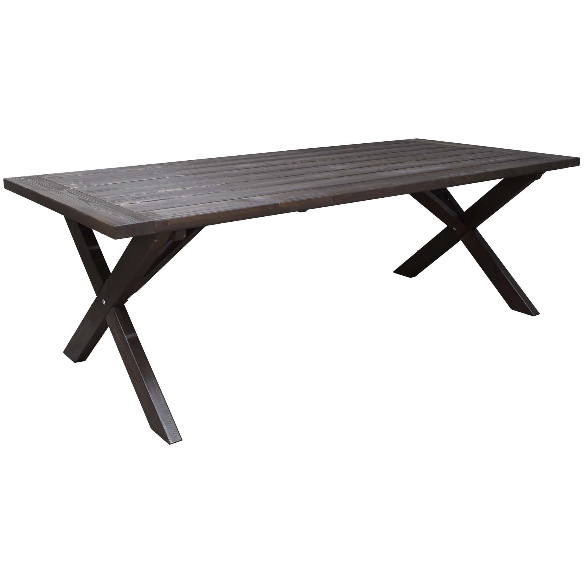 Matgrupp Utomhus Baltic Garden 220 cm bord och 6 Merida grå stolar