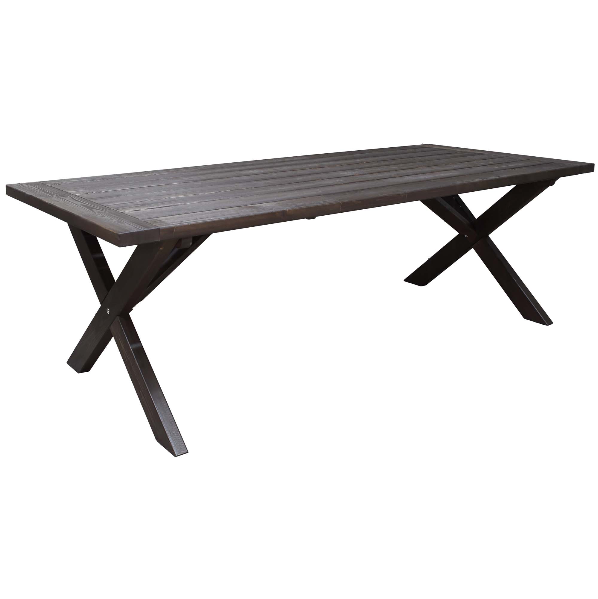 Matgrupp Utomhus Baltic Garden 220 cm bord och 6 Levanto grå stolar