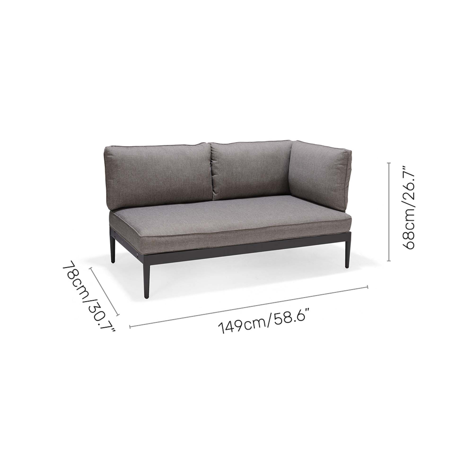 Loungesoffa LifestyleGarden TOPAZ vänster/höger 2-sitssoffa