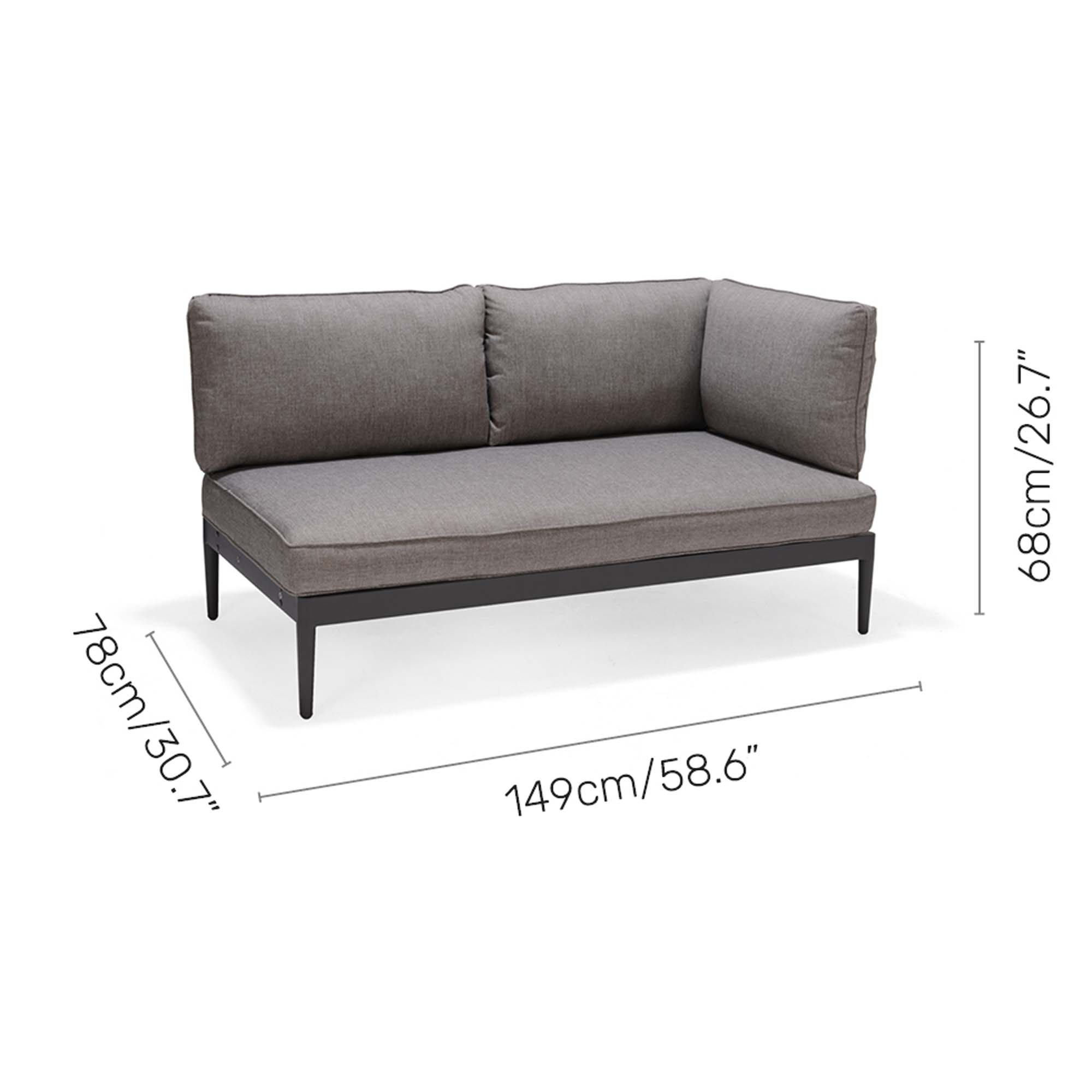 Loungegrupp LifestyleGarden TOPAZ vänster/höger 2-sitssoffa x 2
