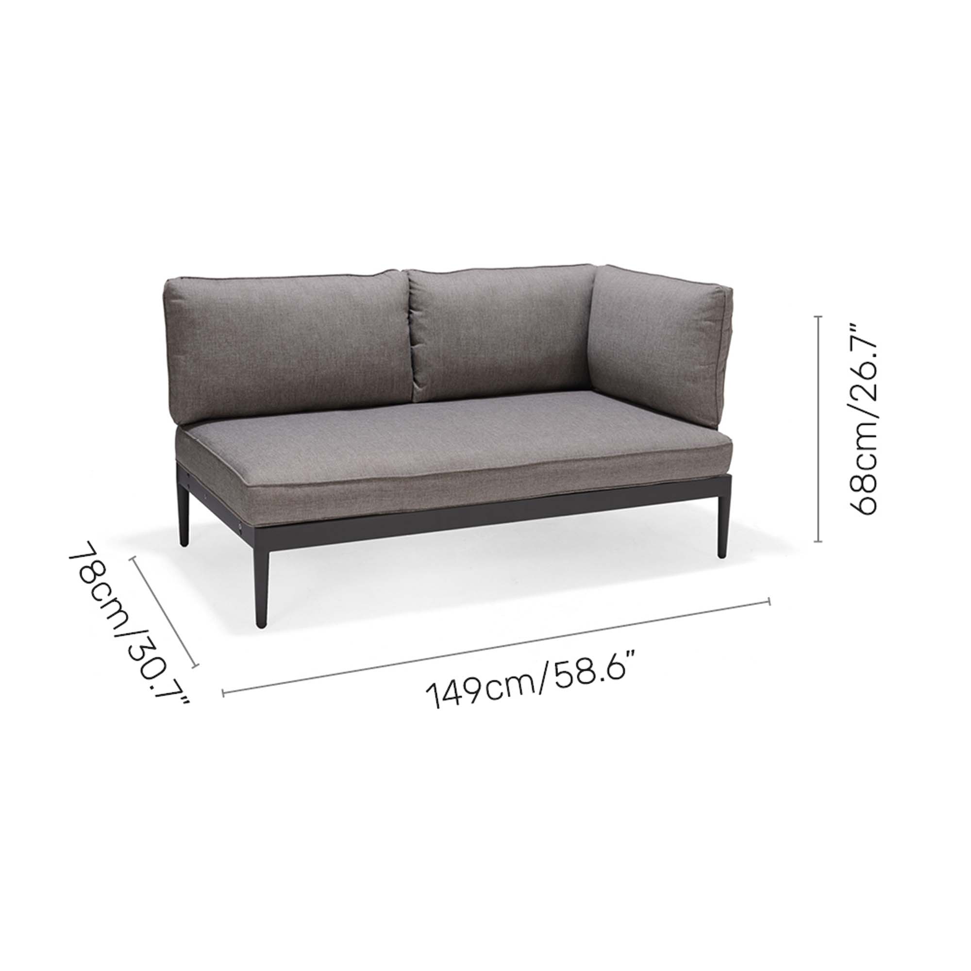 Loungegrupp LifestyleGarden TOPAZ U-set 2: vänster/höger 2-sitssoffa x 3