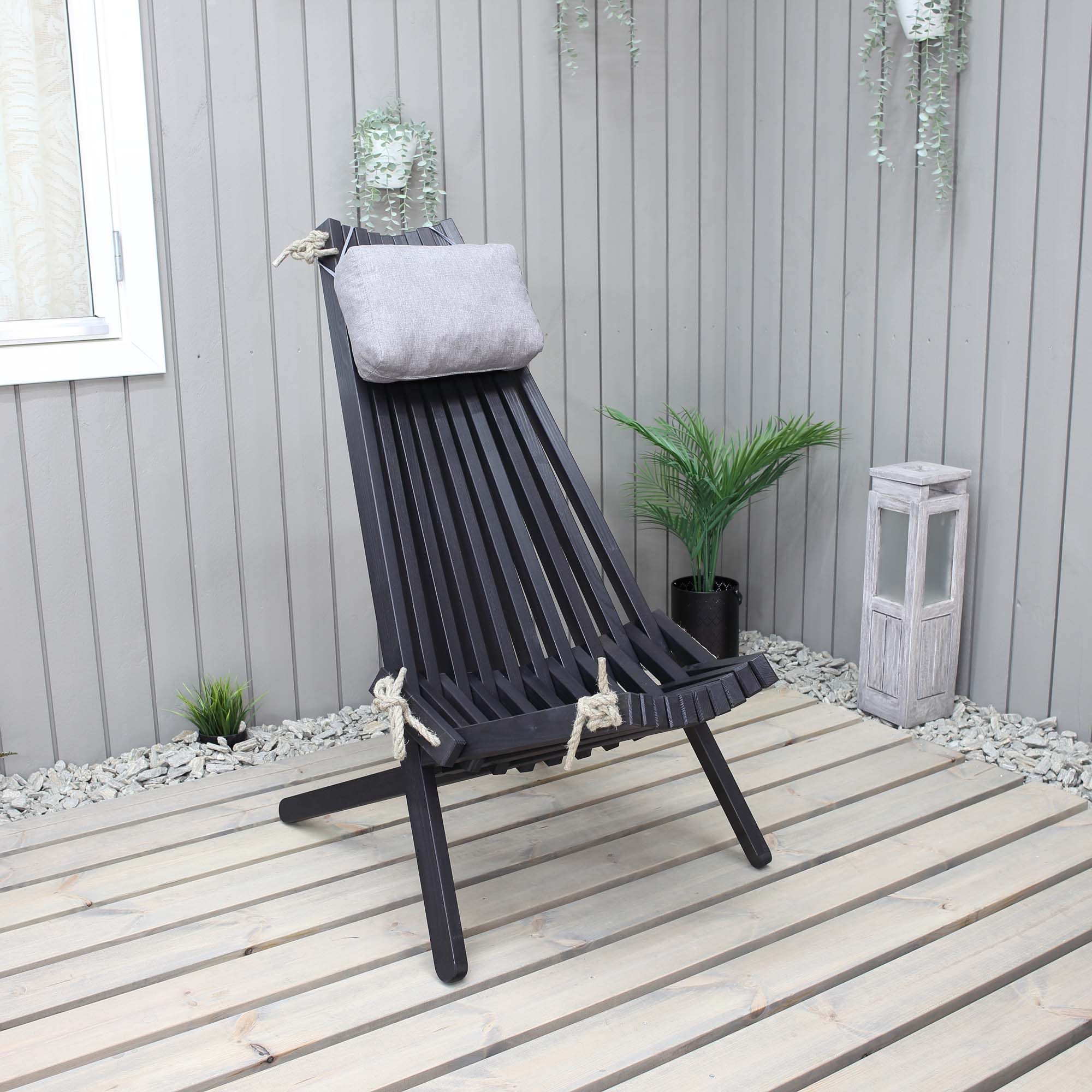 Trädgårdsstol Baltic Garden Calcutta Svart