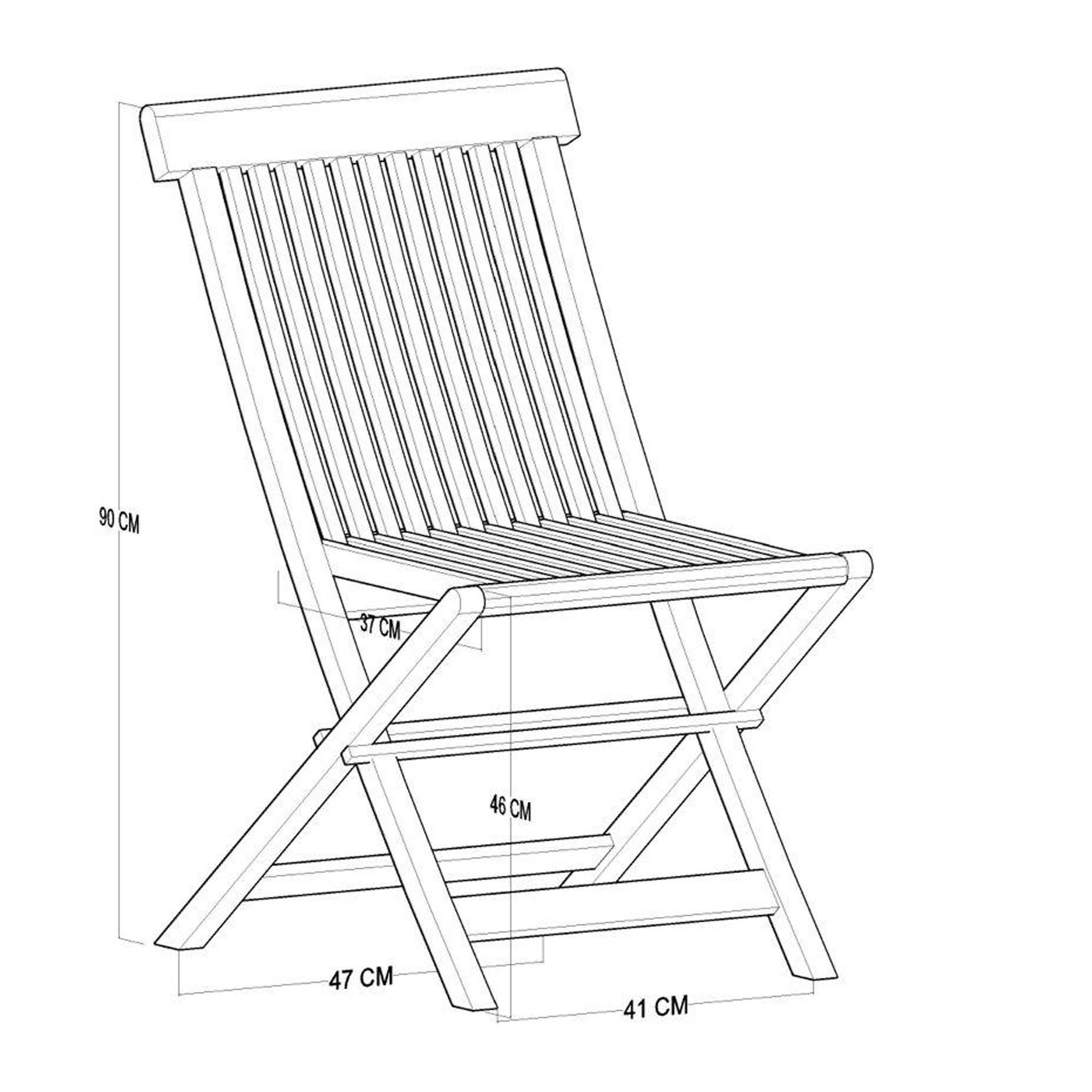 Trädgårdsstol Baltic Garden Milano fällstol