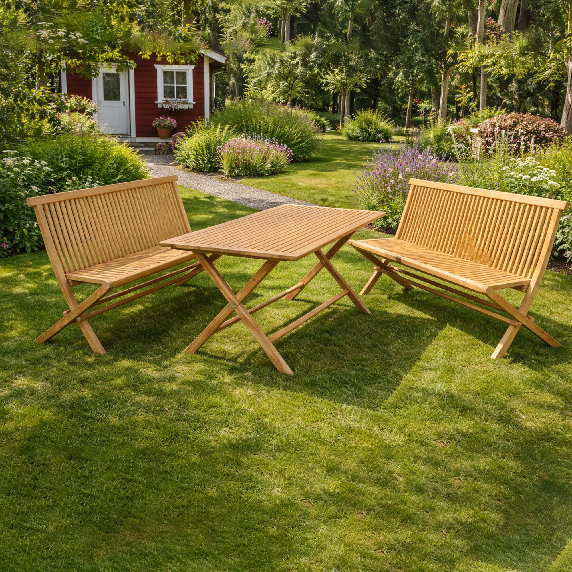 Trädgårdsbord Baltic Garden Milano fällbart bord 140 cm