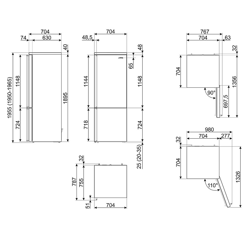 Kyl över frys SMEG FA3905RX6