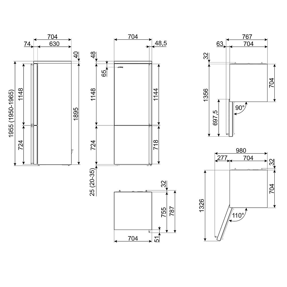 Kyl över frys SMEG FA3905LX6